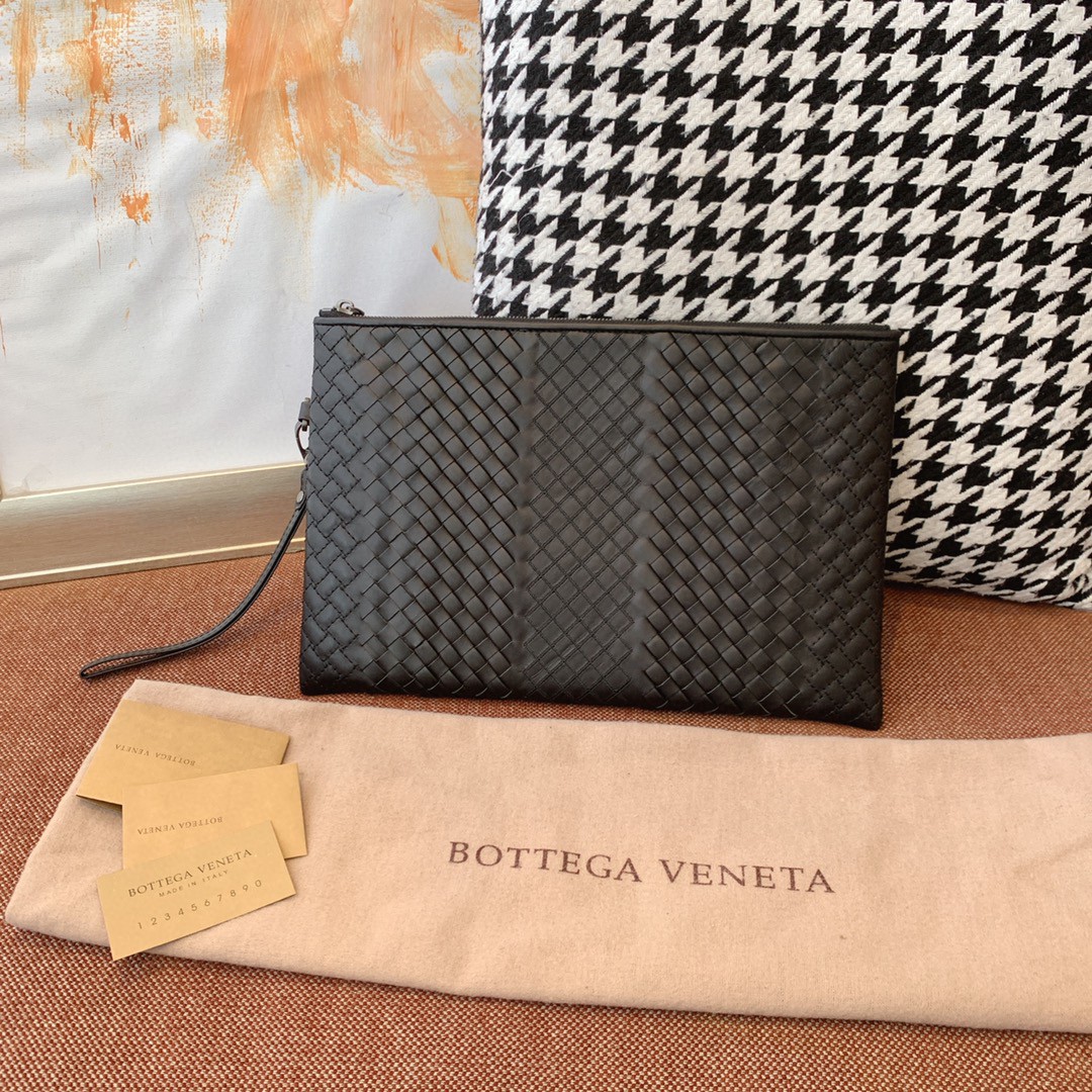 32cm#Bottega veneta 20新款胎牛皮编织手拿包男士包
